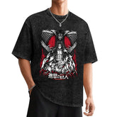 Attack On Titan Eren Founding Titan Poster Oversized Washed Men Tee