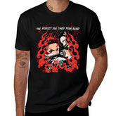 Demon Slayer Tanjiro Nezuko Fire Splatter Graphic Men Tee