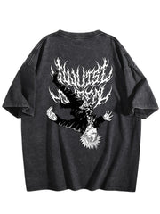Jujutsu Kaisen Printed Vintage Washed Short‑Sleeve T‑Shirt