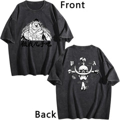 One Piece Whitebeard Printed Washed Short‑Sleeve T‑Shirt
