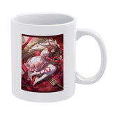 Genshin Impact Girly Red‑Tone Art Ceramic Coffee Mug
