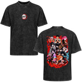 Demon Slayer All‑Characters Vintage Wash Tee