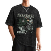Attack On Titan Levi Ackerman Oversized Washed Men Tee