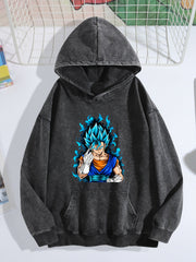 Dragon Ball Super Saiyan Blue Vegito Vintage Wash Hoodie