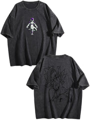 Dragon Ball Frieza Printed Washed Short‑Sleeve T‑Shirt