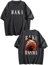 Baki Hanma Double‑Sided Print Vintage Washed T‑Shirt
