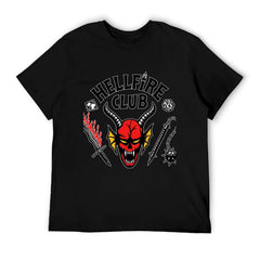 Kpop Demon Hunters Hellfire Club Demon Head Weapon Graphic Men Tee