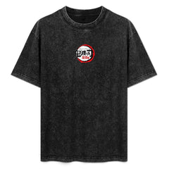 Demon Slayer All‑Characters Double‑Sided Print Vintage Washed T‑Shirt