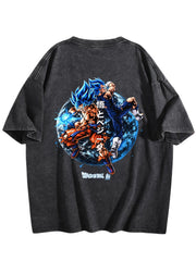Dragon Ball Super Printed Vintage Washed Short‑Sleeve T‑Shirt