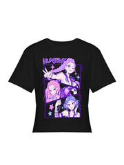 Kpop Demon Hunters Multi‑Character Panel Women Cropped Tee
