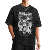 Attack On Titan Female Titan Comic Panel Oversized Washed Men Tee