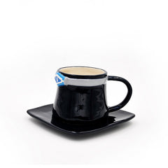 Anime One Piece Luffy Lady'S Coffee Cup And Saucer Cartoon White Porcelain Ceramic Cup Creative Couple Set One Piece Ip