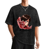 Attack On Titan Eren Yeager Oversized Washed Men Tee