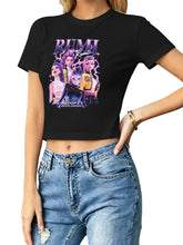 Rumi Kpop Demon Hunters Vintage Bootleg Women Cropped Tee