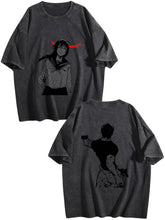 Jujutsu Kaisen Double‑Sided Print Vintage Washed Anime T‑Shirt