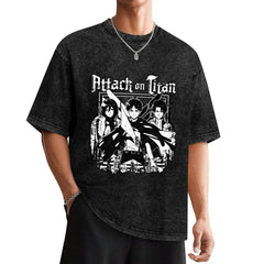 Attack On Titan Main Cast Vintage Oversized Unisex Tee