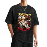 Attack On Titan Reiner Braun Oversized Washed Men Tee
