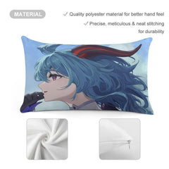 Genshin Impact Ganyu Sky Portrait Scene Rectangular Throw Pillow Case