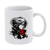 Attack on Titan Mikasa Ackerman Ink‑Style 11oz Anime Ceramic Mug