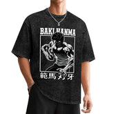 Baki Hanma Vintage Washed Anime Graphic T‑Shirt