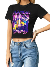 Huntrix Kpop Demon Hunters Star Accent Women Cropped Tee