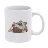 Demon Slayer Inosuke Funny Meme Graphic Ceramic Coffee Mug