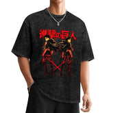 Attack On Titan Dual Character Oversized Washed Men Tee