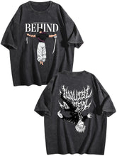 Jujutsu Kaisen Printed Vintage Washed Short‑Sleeve T‑Shirt