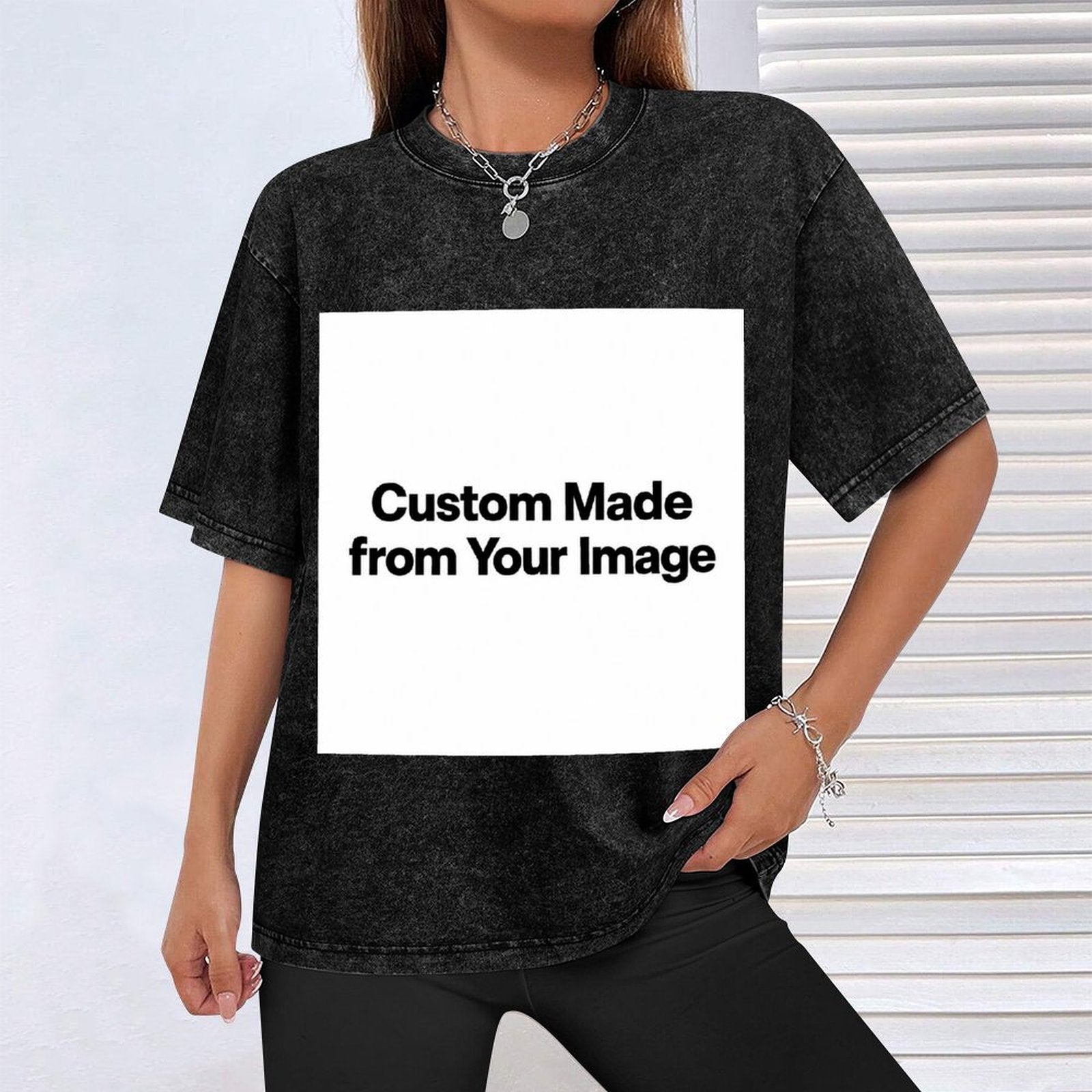 Custom Made Your Own Image Graphic Tee Unisex Vintage Streetwear T-Shirt