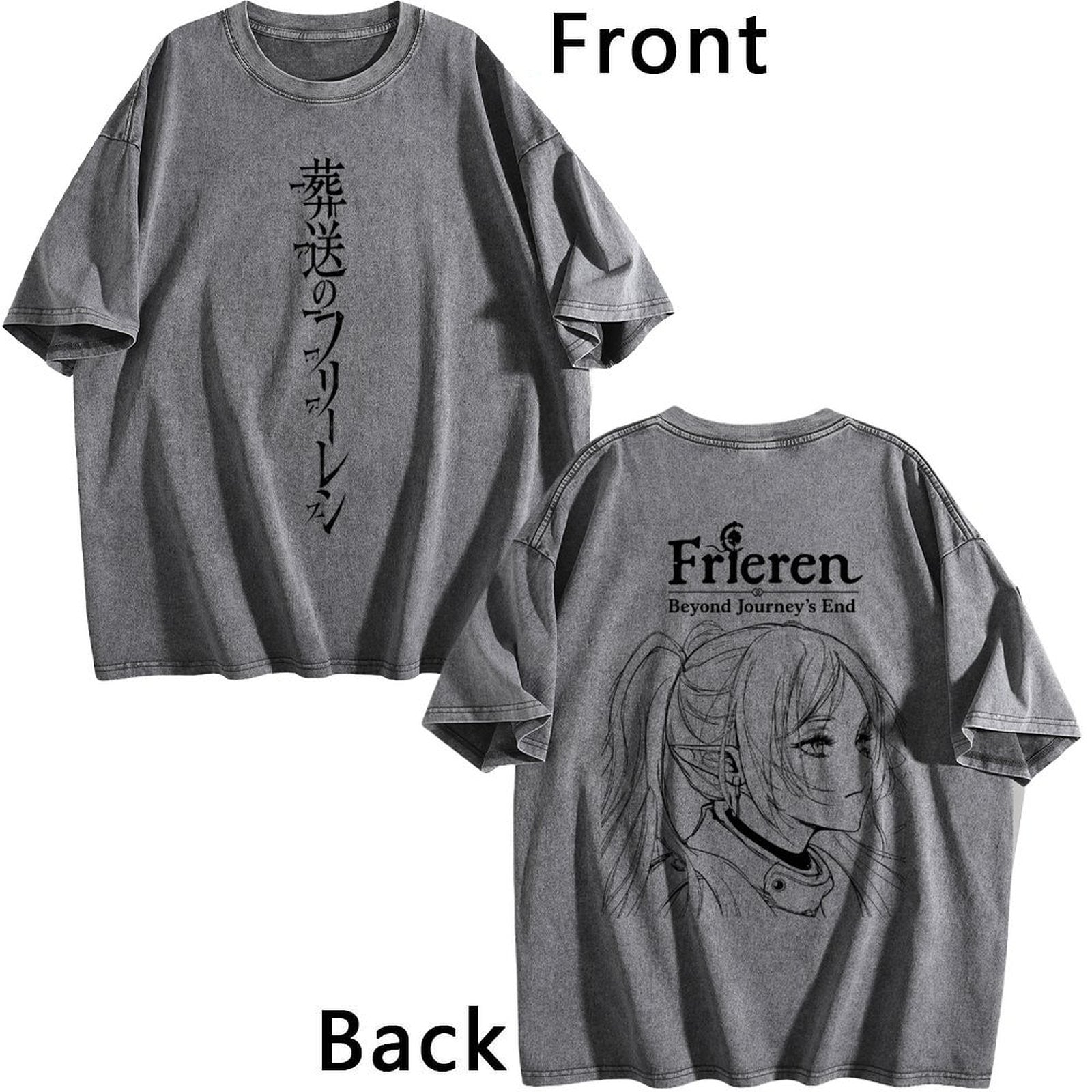 Frieren Beyond Journey's End Double‑Sided Vintage Washed Anime T‑Shirt