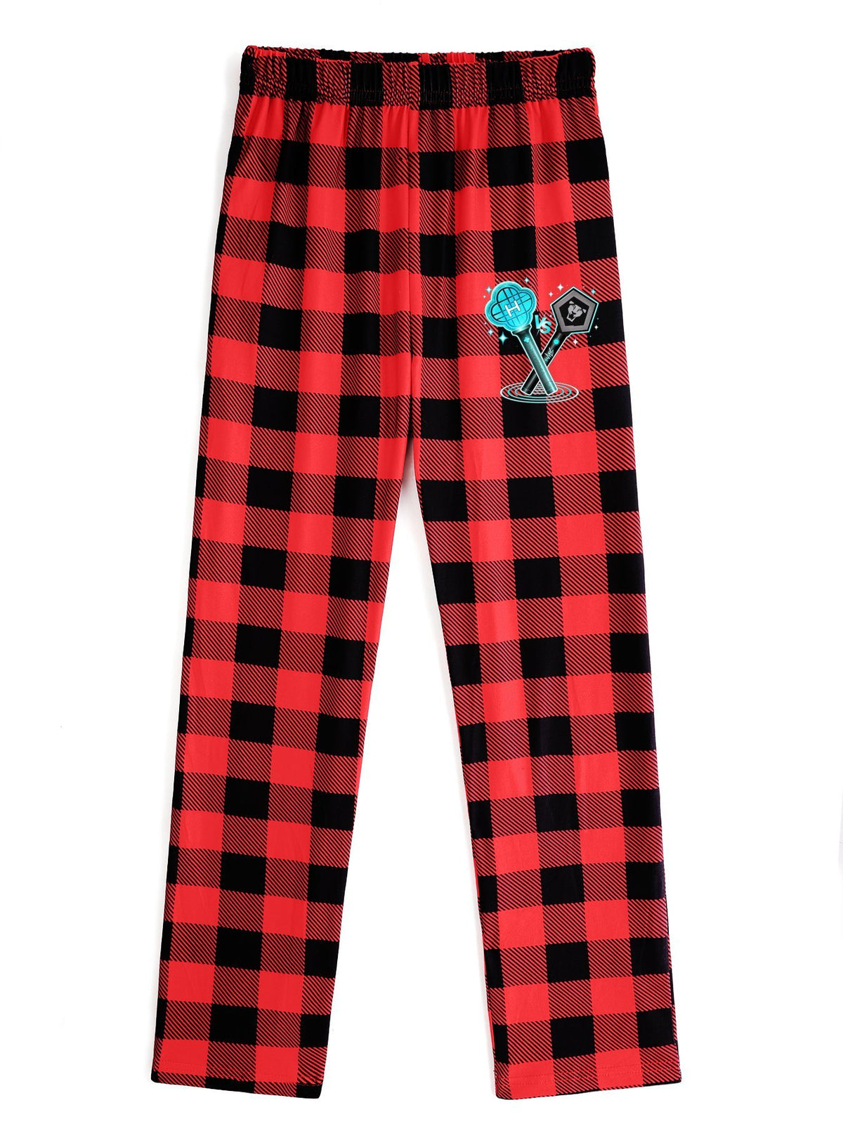 Pop Huntress Squad Cyan Tree‑Symbol Print Casual Sweatpants