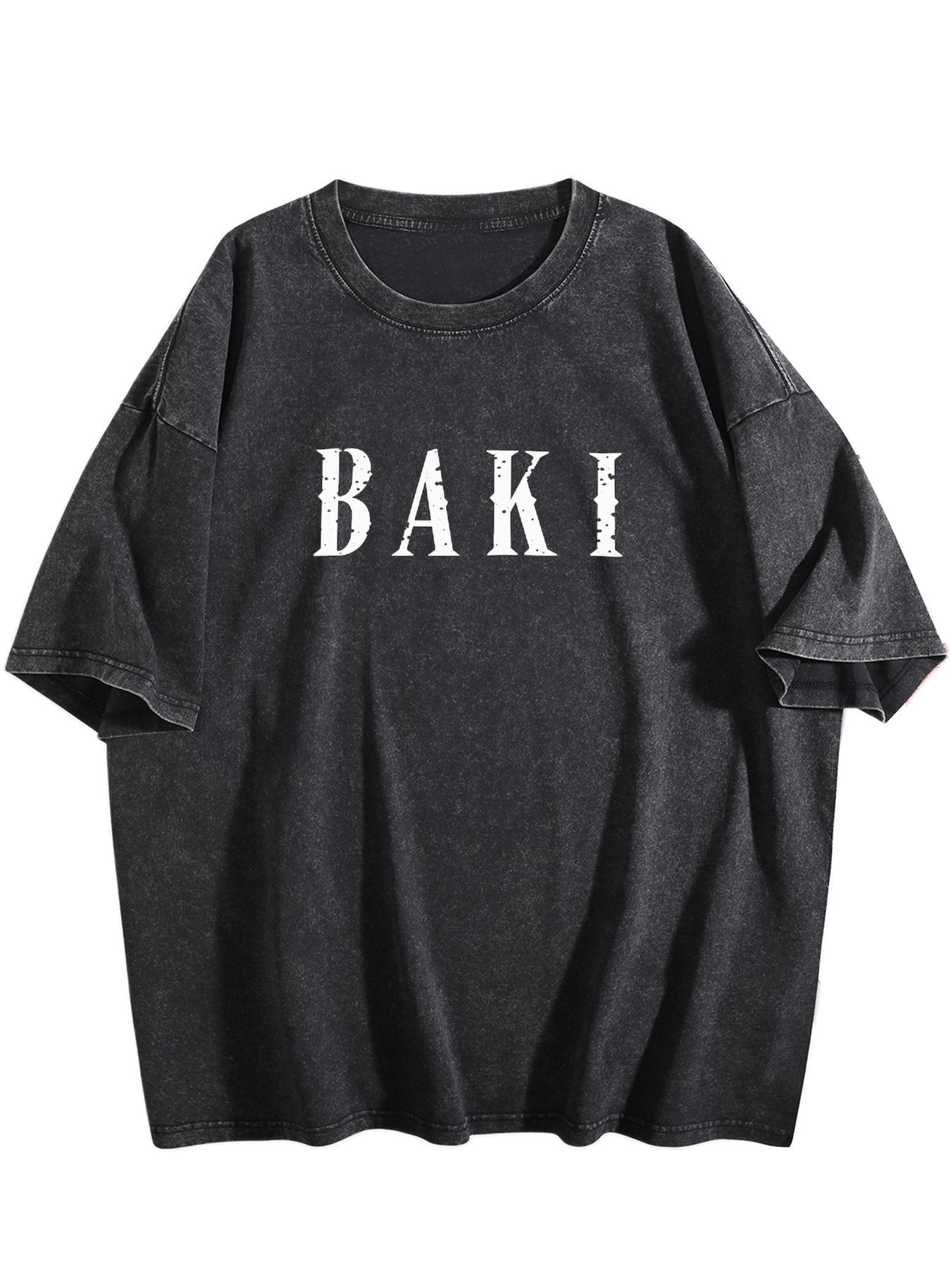Baki Hanma Double‑Sided Print Vintage Washed T‑Shirt