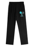 Pop Huntress Squad Cyan Tree‑Symbol Print Casual Sweatpants
