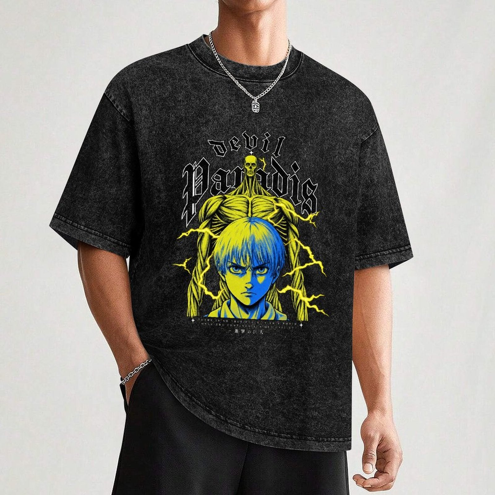 Attack On Titan Armin Colossal Titan Oversized Washed Men Tee