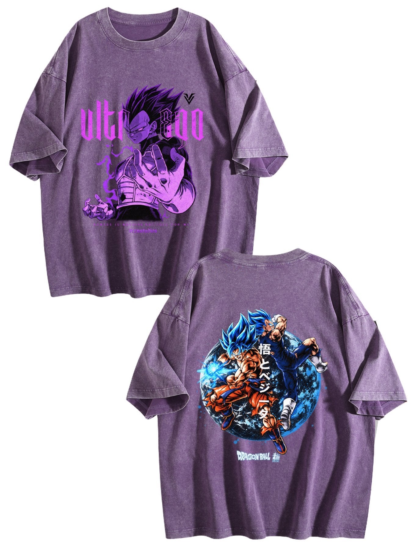 Dragon Ball Super Printed Vintage Washed Short‑Sleeve T‑Shirt