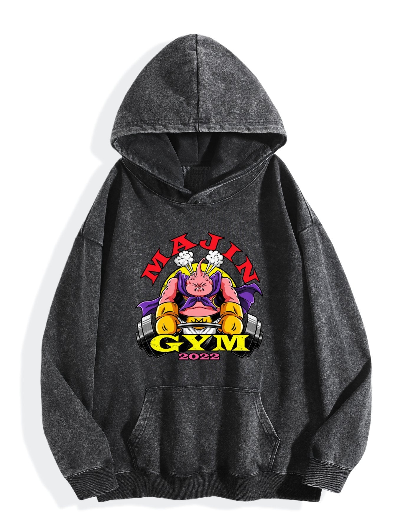 Dragon Ball Majin Buu Majin Gym Vintage Wash Oversized Hoodie