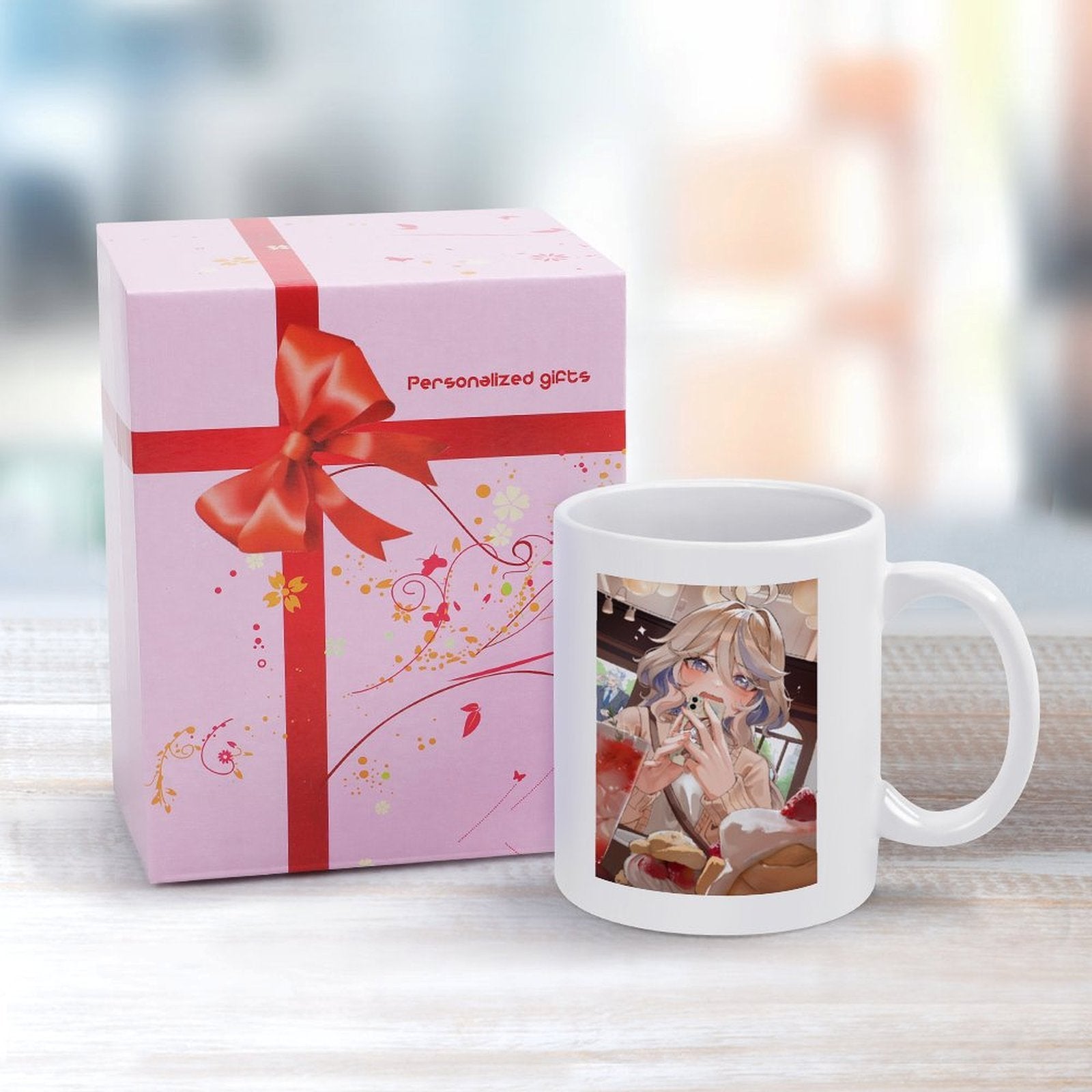 Genshin Impact Furina Cafe Casual Scene Ceramic Coffee Mug