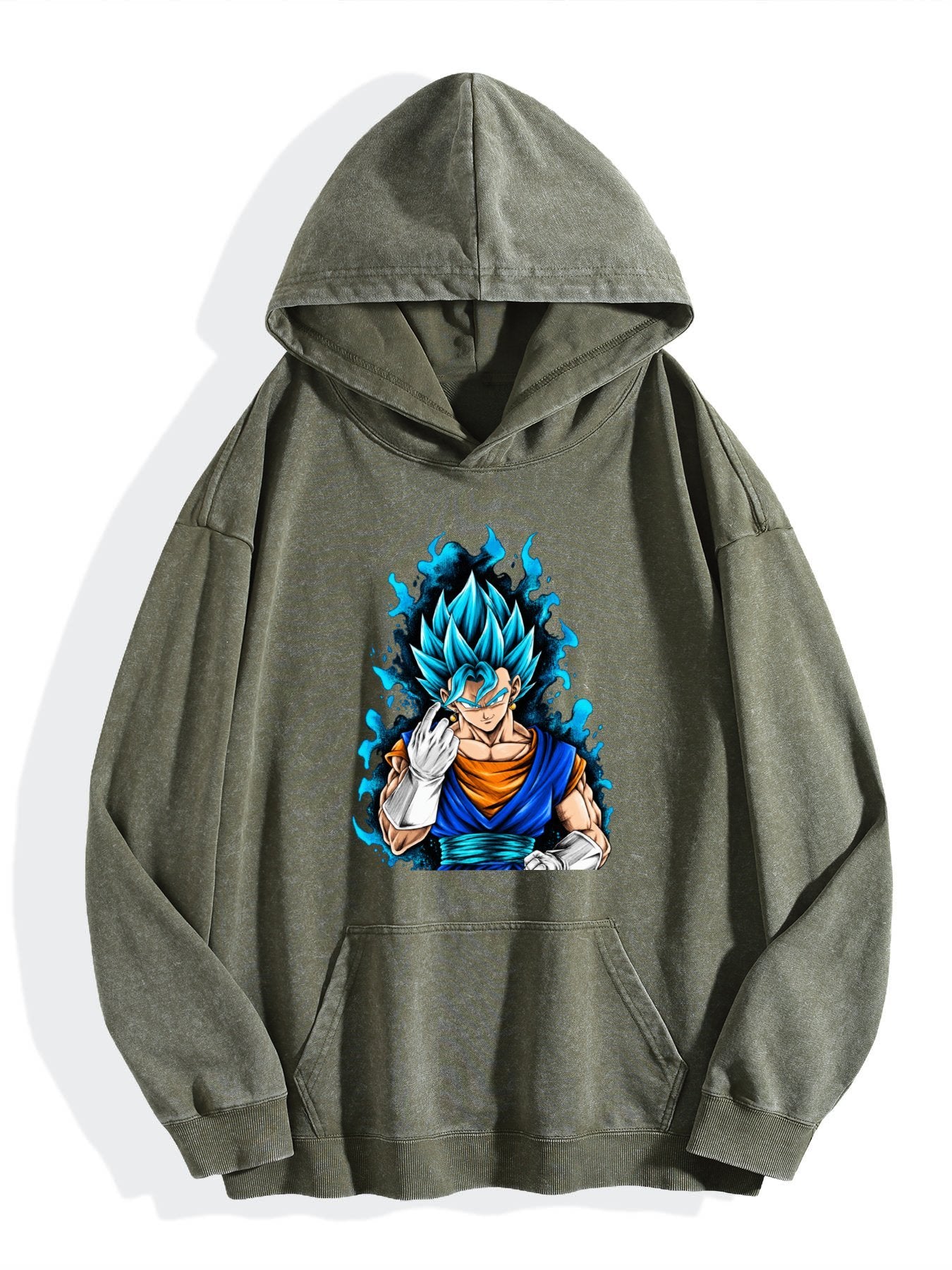 Dragon Ball Super Saiyan Blue Vegito Vintage Wash Hoodie