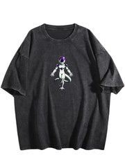 Dragon Ball Frieza Printed Washed Short‑Sleeve T‑Shirt