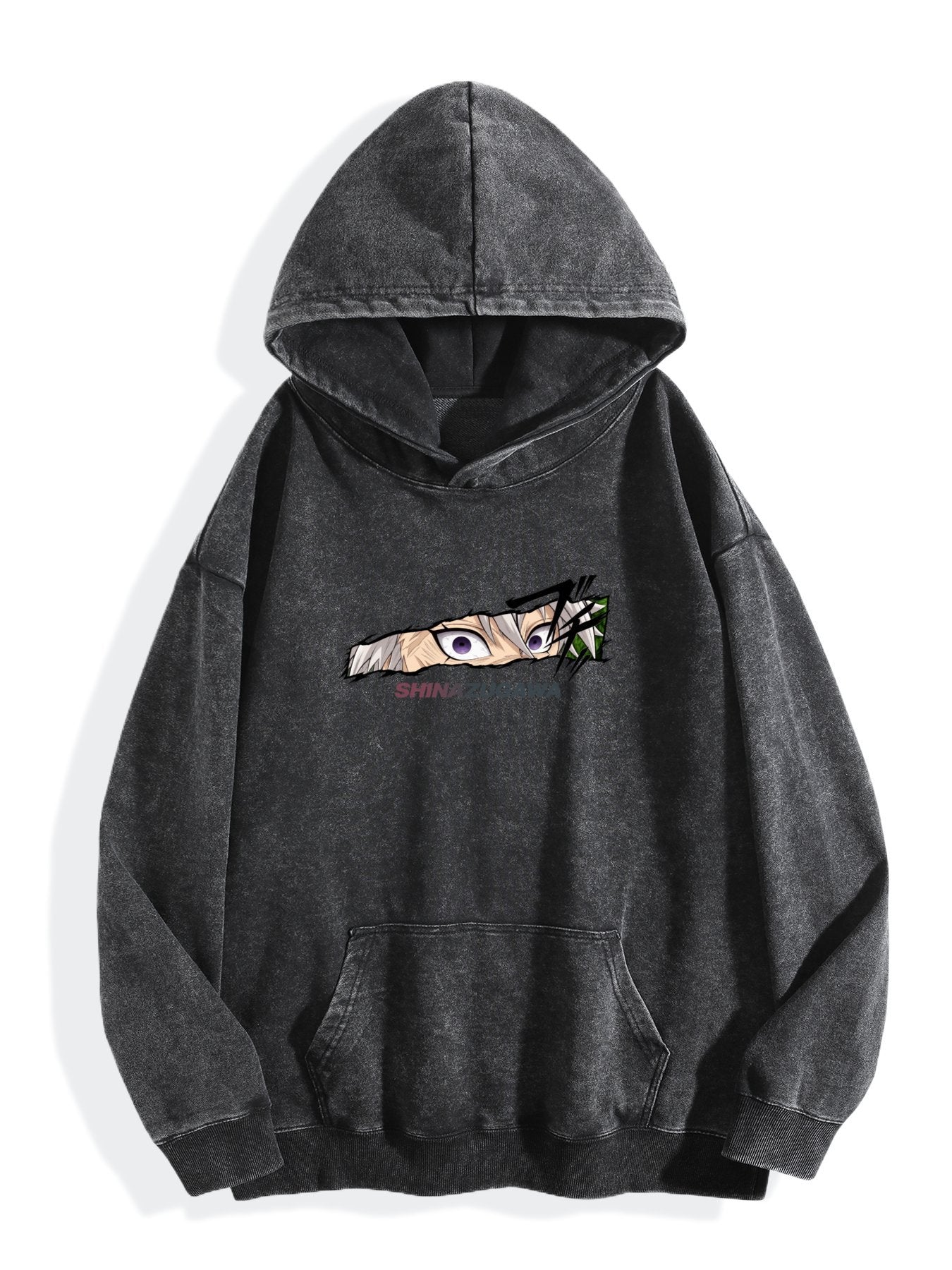Demon Slayer Sanemi Shinazugawa Eye Vintage Wash Oversized Hoodie