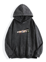 Demon Slayer Sanemi Shinazugawa Eye Vintage Wash Oversized Hoodie