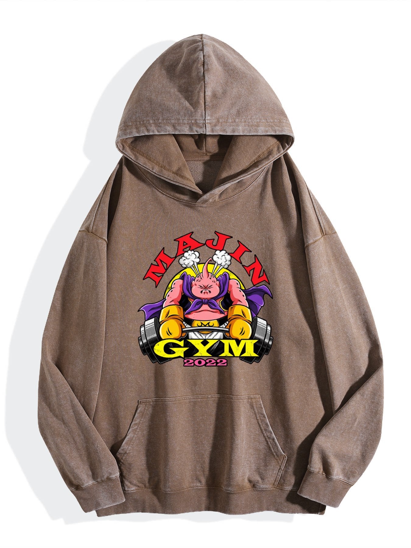Dragon Ball Majin Buu Majin Gym Vintage Wash Oversized Hoodie