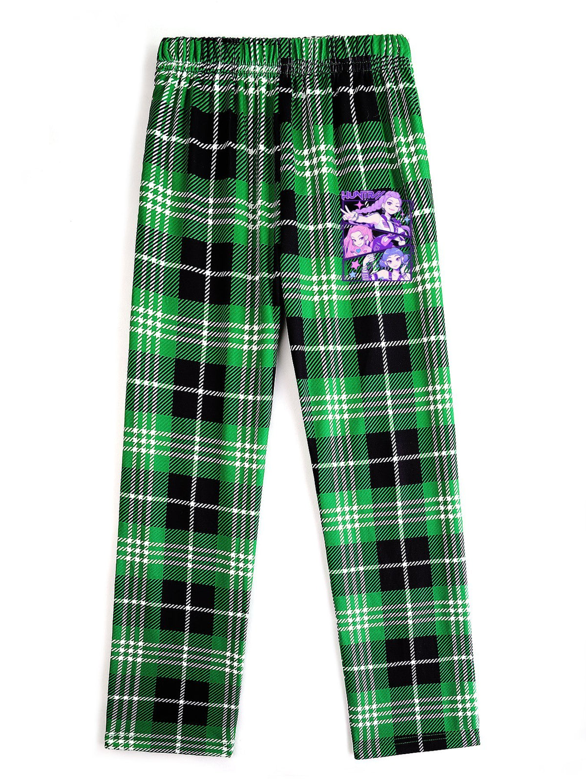 Pop Huntress Squad Purple Character Block‑Print Casual Sweatpants