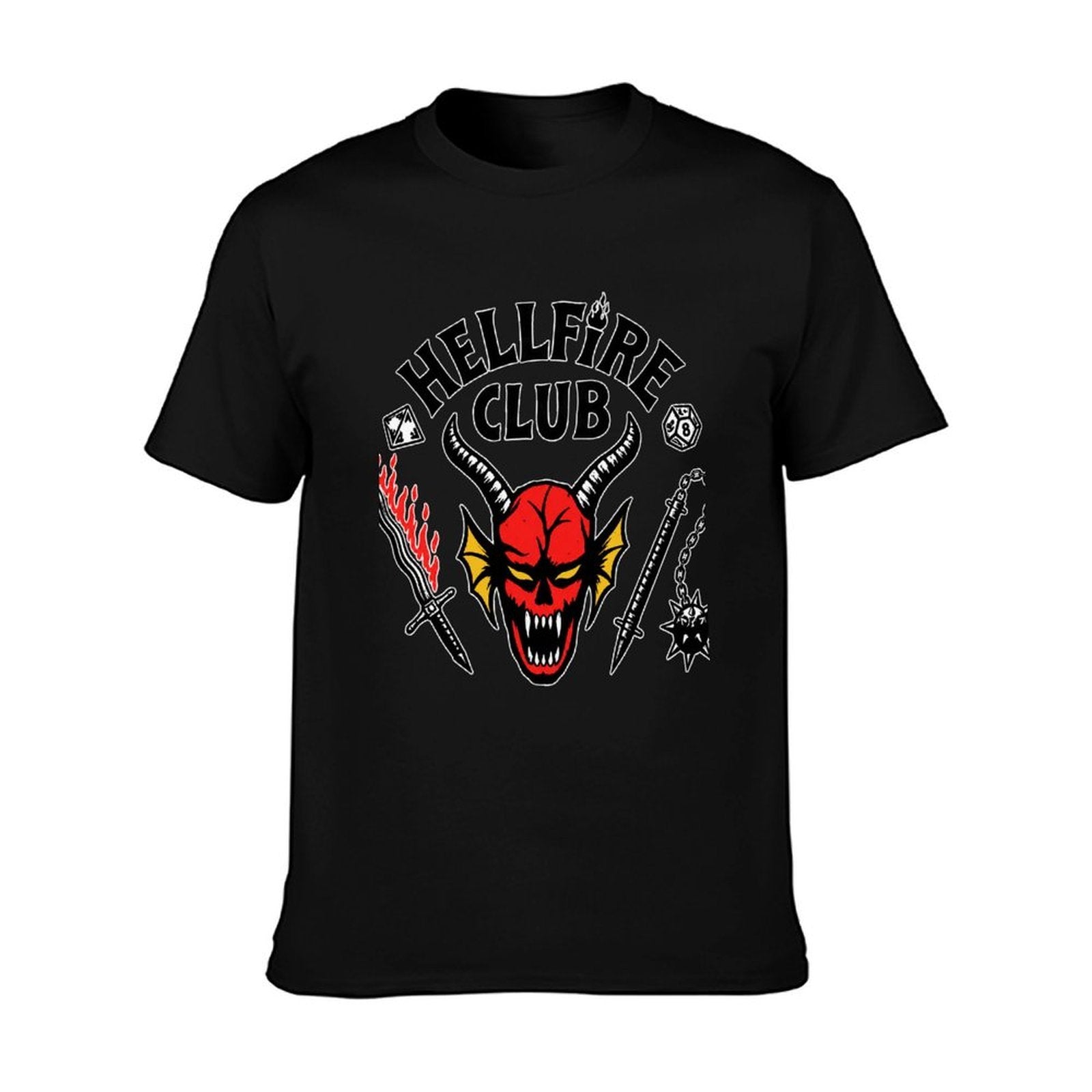 Kpop Demon Hunters Hellfire Club Demon Head Weapon Graphic Men Tee