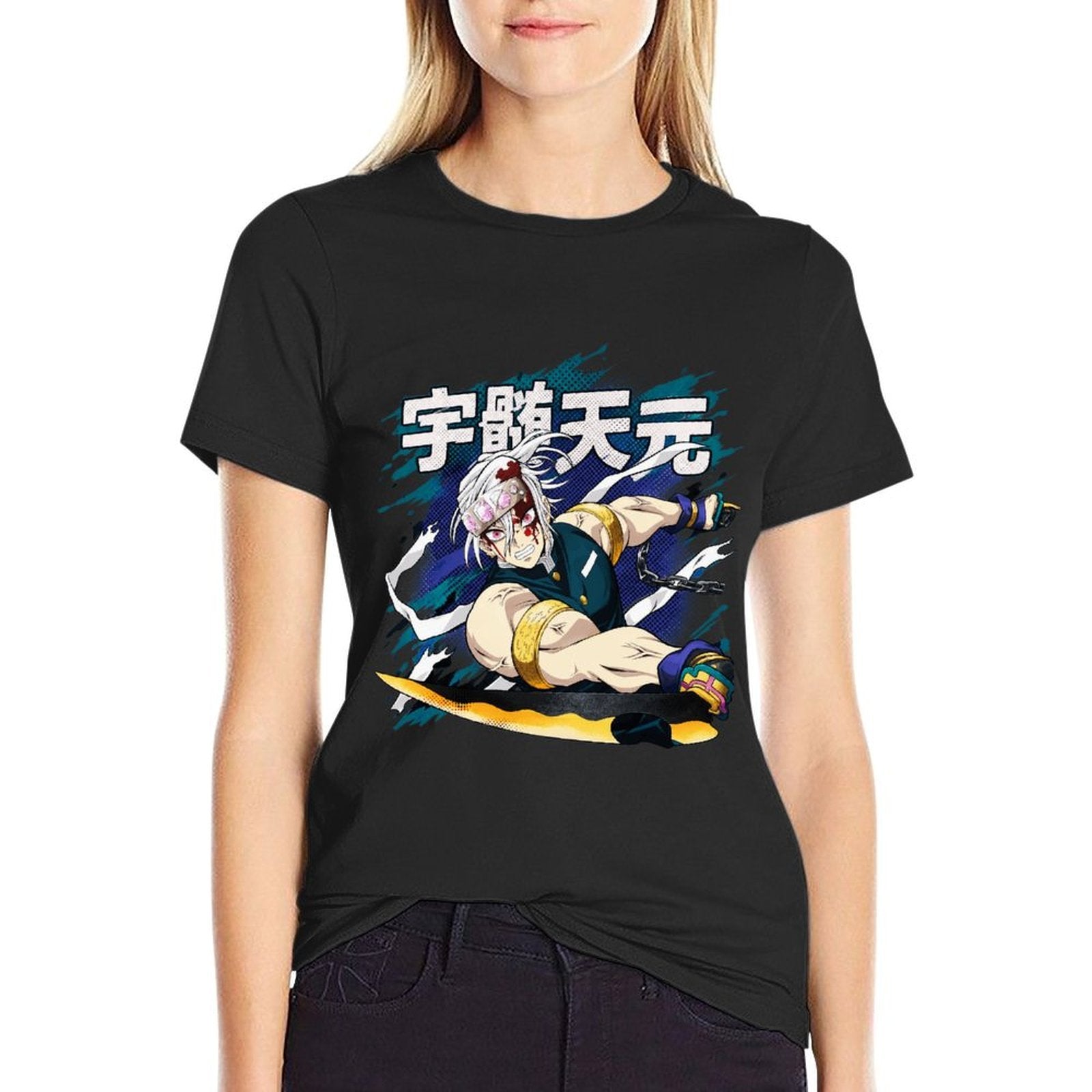 Demon Slayer Tengen Uzui Battle Pose Graphic Men Tee