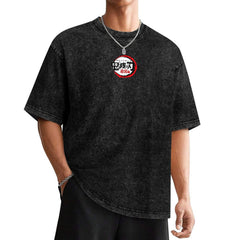 Demon Slayer All‑Characters Double‑Sided Print Vintage Washed T‑Shirt
