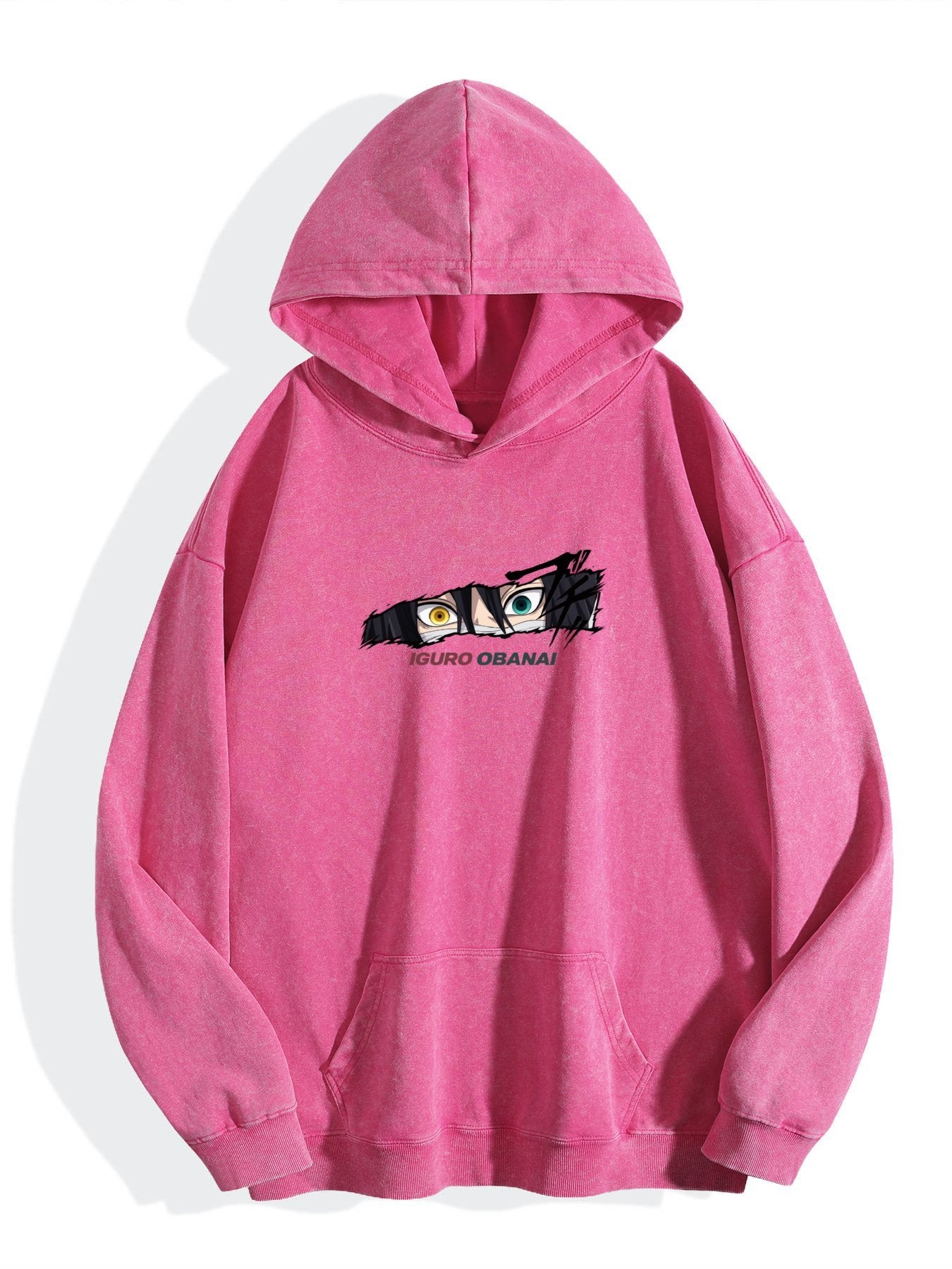 Demon Slayer Obanai Iguro Eye Vintage Wash Oversized Hoodie