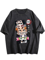 Demon Slayer Hashira Collection Double‑Sided Print Vintage Washed T‑Shirt