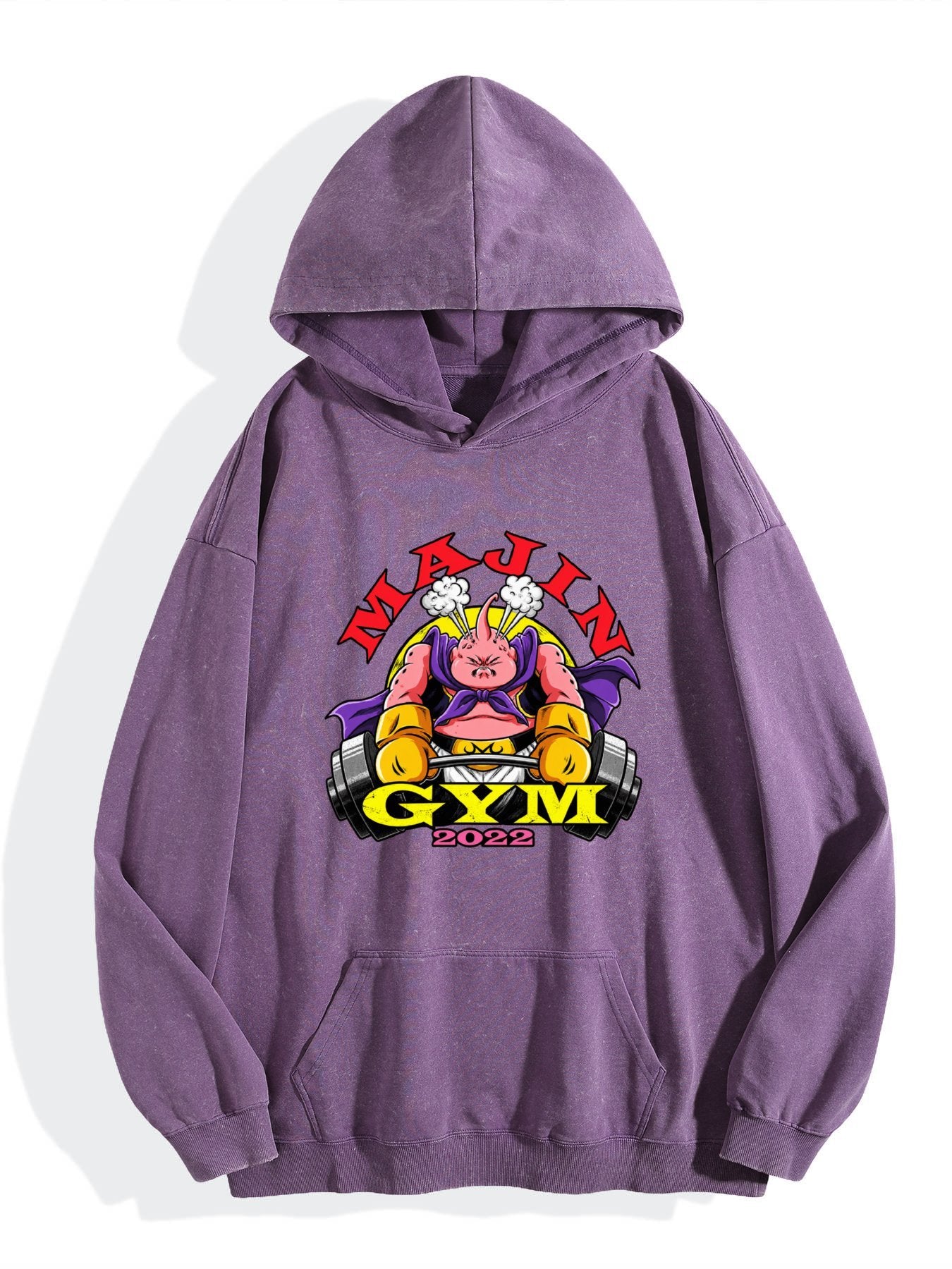 Dragon Ball Majin Buu Majin Gym Vintage Wash Oversized Hoodie