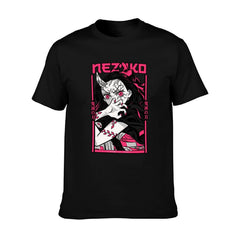 Demon Slayer Nezuko Demon Form Pink Frame Graphic Men Tee